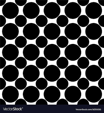 Seamless monochrome circle pattern vector image