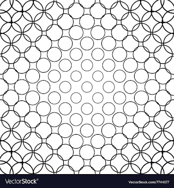 Seamless monochrome circle pattern vector image