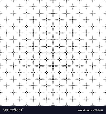 Seamless monochrome curved line pattern vector image