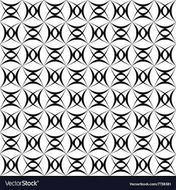 Seamless monochrome curved pattern vector image