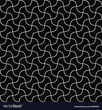 Seamless monochrome curved shape pattern design vector image