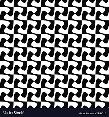 Seamless monochrome curved shape pattern design vector image