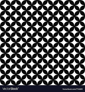 Seamless monochrome curved shape pattern design vector image