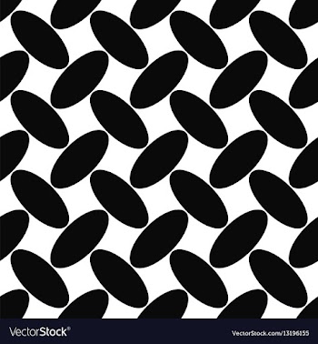 Seamless monochrome diagonal ellipse pattern vector image