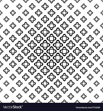 Seamless monochrome double ellipse pattern vector image