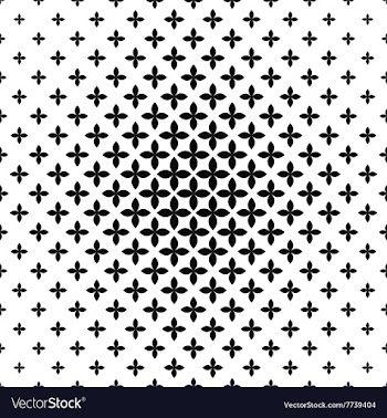 Seamless monochrome floral pattern vector image