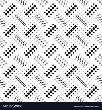Seamless monochrome geometrical abstract circle vector image