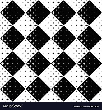 Seamless monochrome geometrical abstract star vector image