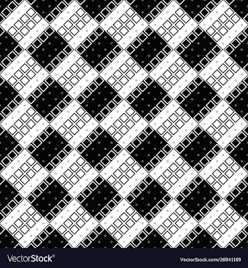 Seamless monochrome geometrical diagonal square vector image