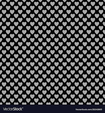 Seamless monochrome heart pattern background vector image