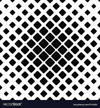 Seamless monochrome rounded square pattern vector image