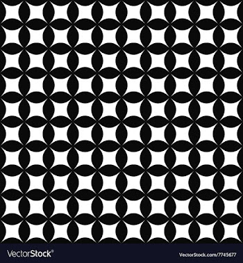 Seamless monochrome shape pattern vector image
