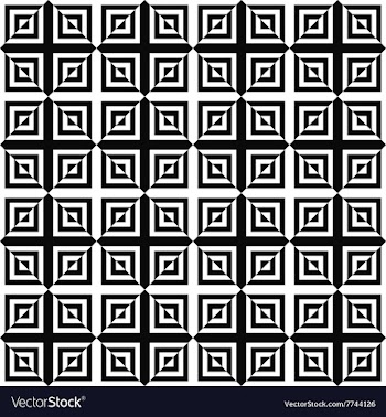 Seamless monochrome square pattern vector image