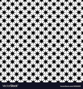 Seamless monochrome star pattern - background vector image