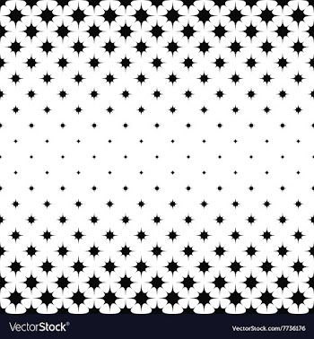 Seamless monochrome star pattern vector image