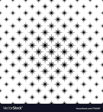 Seamless monochrome star pattern vector image