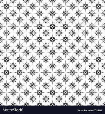 Seamless monochrome star pattern vector image