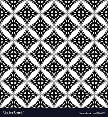 Seamless monochrome striped star pattern vector image