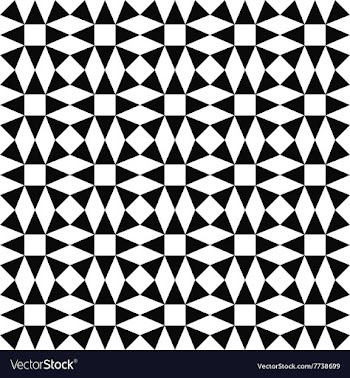 Seamless monochrome triangle pattern background vector image