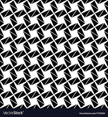 Seamless monochrome triangle pattern background vector image