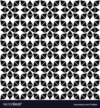 Seamless monochrome triangle pattern background vector image