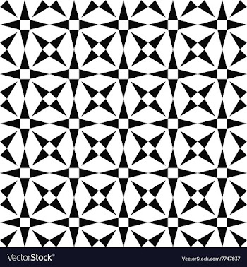 Seamless monochrome triangle pattern background vector image