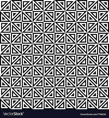Seamless monochrome triangle pattern design vector image