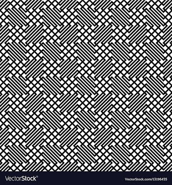 Seamless monochrome zig zag grid pattern vector image
