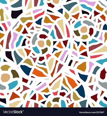 Seamless mosaic pattern vector image