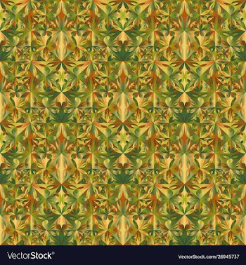 Seamless multicolor mosaic floral pattern vector image