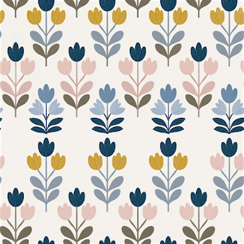 Seamless Nordic Floral Pattern