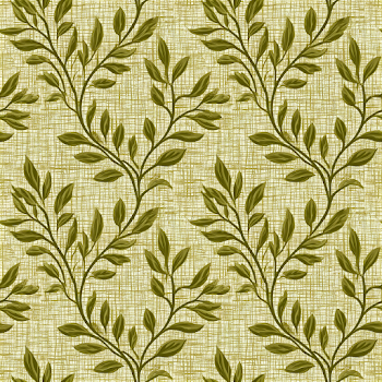 Seamless Olive Green Botanical Wallpaper Pattern
