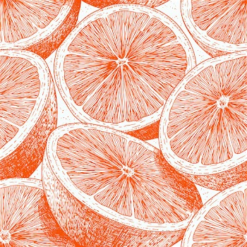 Seamless Orange Slice Pattern