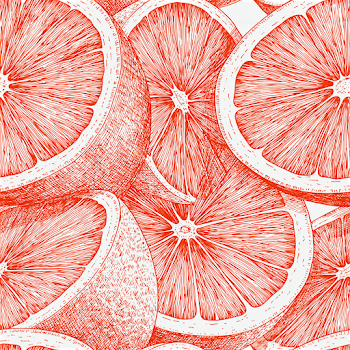 Seamless Orange Slice Pattern