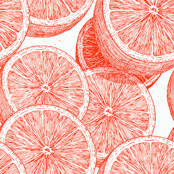 Seamless Orange Slices Pattern