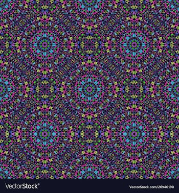 Seamless oriental abstract floral ornament vector image