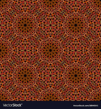 Seamless oriental gravel mosaic ornament pattern vector image