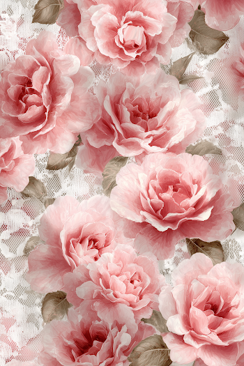 Seamless Pale Pink Rose Pattern