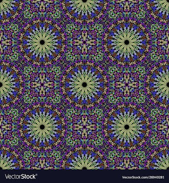 Seamless pastel bohemian geometrical mandala vector image