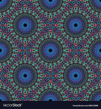 Seamless pastel bohemian geometrical mandala vector image