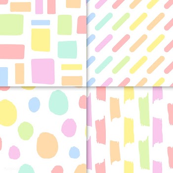 Seamless pastel patterns vector set | Free stock vector - 542972