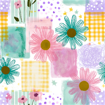 Seamless Pastel School Doodle Pattern