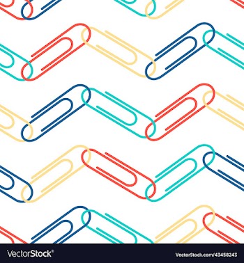 seamless pattern back to school paper clips