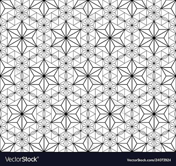 Seamless pattern based on japanese geometric vector image