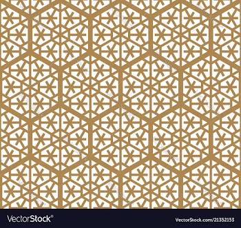 Seamless pattern based on japanese ornament kumiko vector image