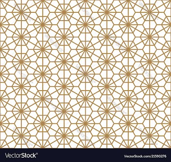 Seamless pattern based on japanese ornament kumiko vector image
