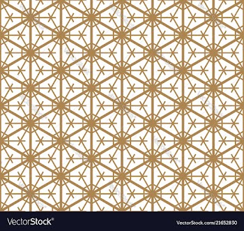 Seamless pattern based on japanese ornament kumiko vector image