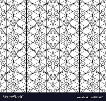 Seamless pattern based on japanese ornament kumiko vector image