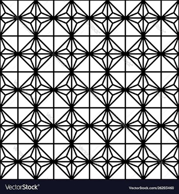 Seamless pattern based on japanese woodwork vector image