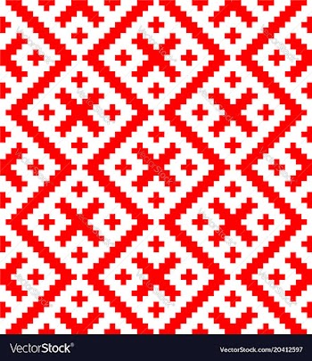 Seamless pattern based on russian folk ornament vector image